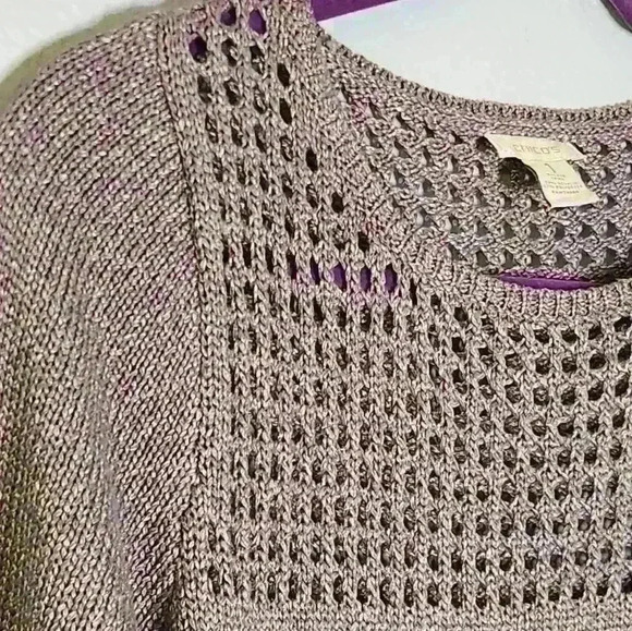 Chico's women's long sleeve slip-on sweater size M - Picture 2 of 9